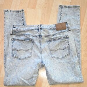 American Eagle Outfitters Light Wash Flex Distressed Skinny Mens Jeans 34x32